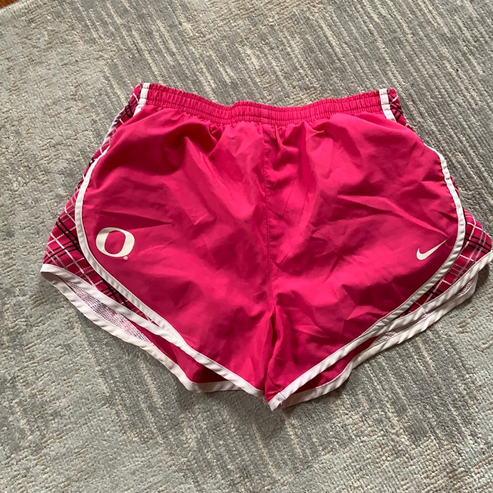 Nike running shorts with Oregon logo